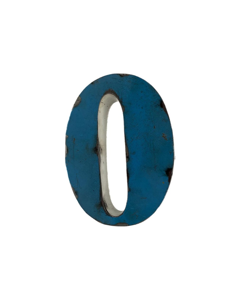 Lettre en Métal - '0' - Petite - 15 cm