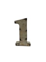 Lettre en Métal - '1' - Petite - 15 cm