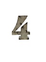 Lettre en Métal - '4' - Petite - 15 cm