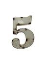 Lettre en Métal - '5' - Petite - 15 cm