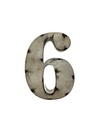 Lettre en Métal - '6' - Petite - 15 cm