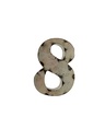 Lettre en Métal - '8' - Petite - 15 cm