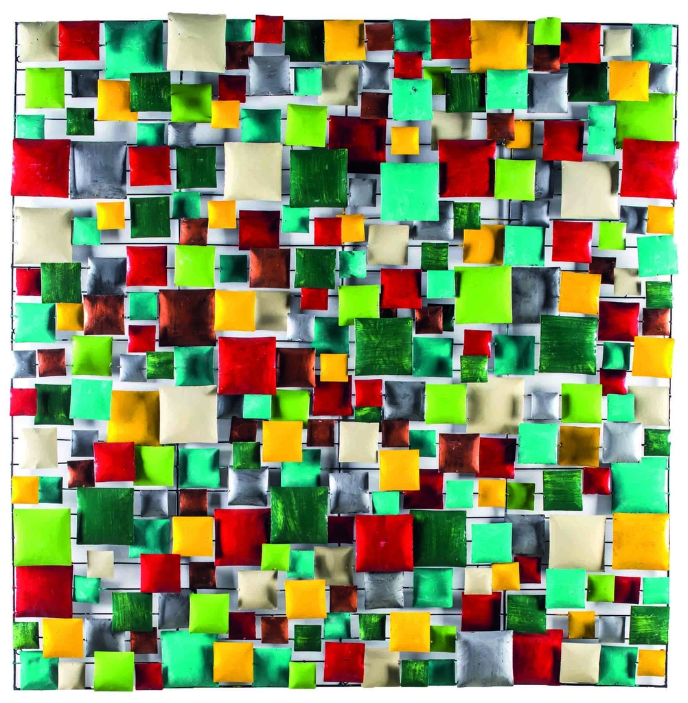 Décoration Murale Pimp Carré - Mix Couleur - 150 x 150 cm