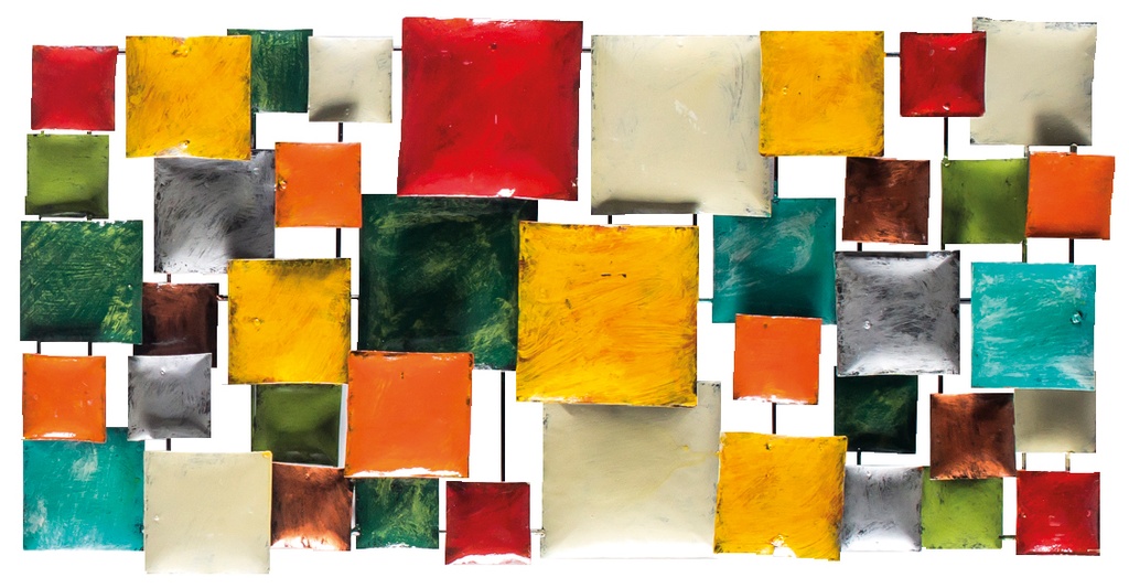 Décoration Murale 'Pimp Rectangle' - Mix Couleur - 80 x 40 x 5 cm