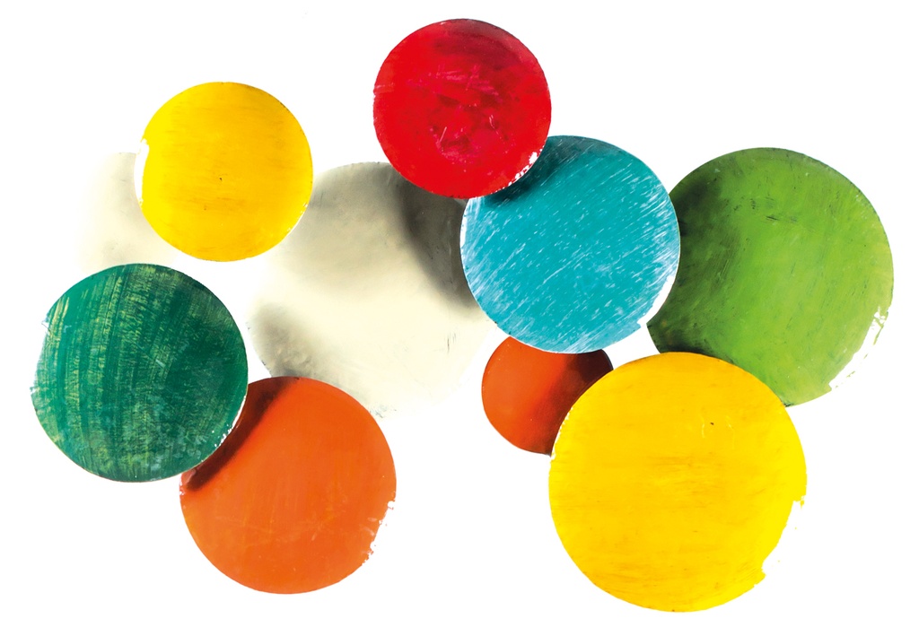 Décoration Murale Pimp Cercle - Mix Couleur - 100 x 70 cm