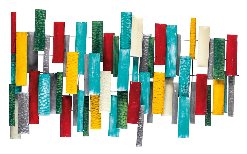 Décoration Murale 'Pimp Bambou' - Mix Couleur - 105 x 65 x 6 cm