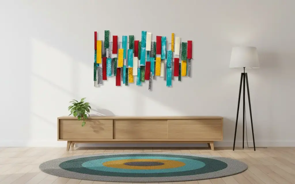 Décoration Murale 'Pimp Bambou' - Mix Couleur - 105 x 65 x 6 cm