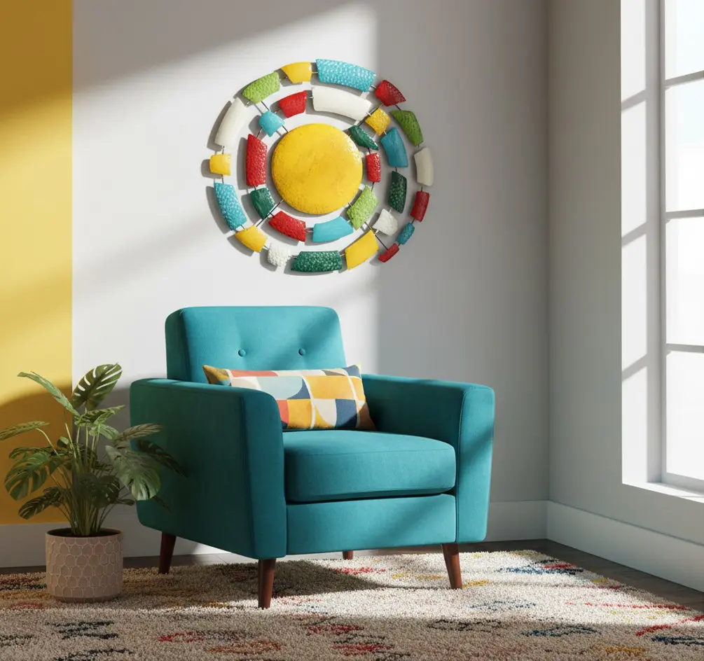 Décoration Murale 'Pimp Spirale' - Mix Couleur - 80 x 80 x 6 cm