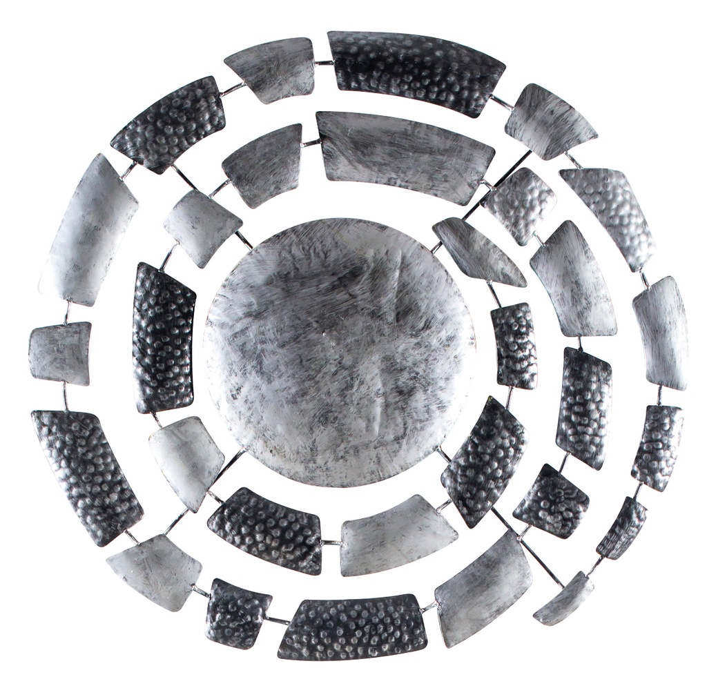 Décoration Murale 'Pimp Spirale' - Noir & Argent - 80 x 80 x 6 cm