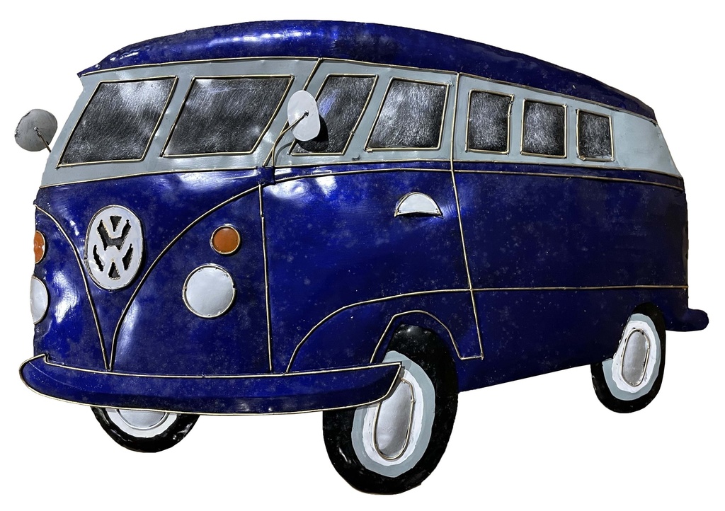 Décoration Murale 'Pimp VW Combi' - Mauve - 65 x 43 x 2,5 cm