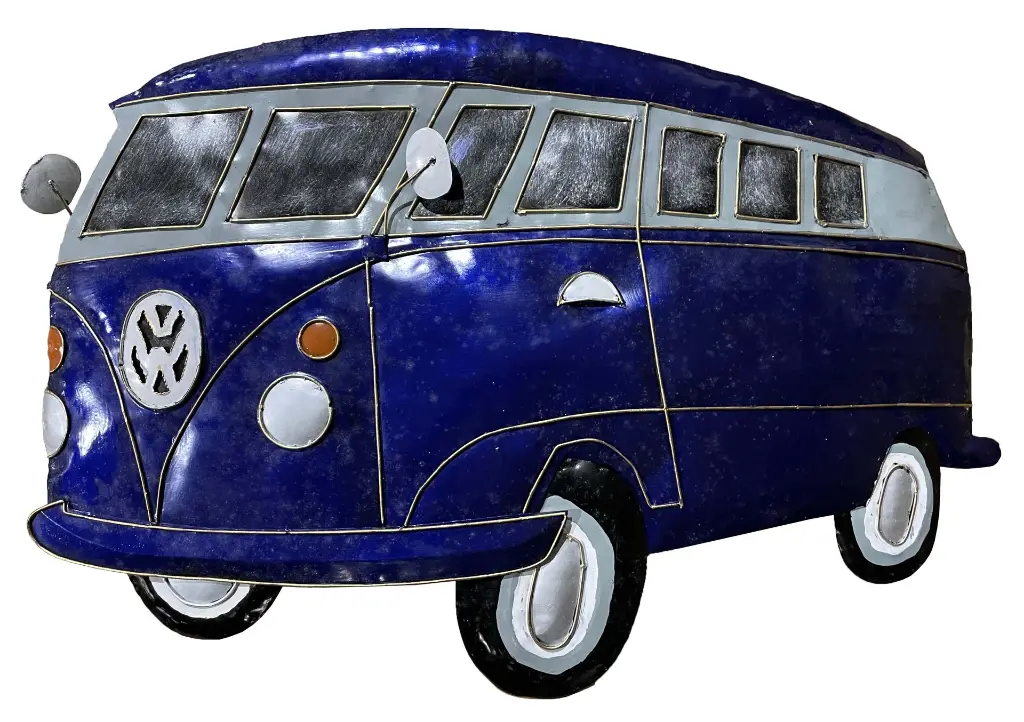 Décoration Murale 'Pimp VW Combi' - Mauve - 65 x 43 x 2,5 cm