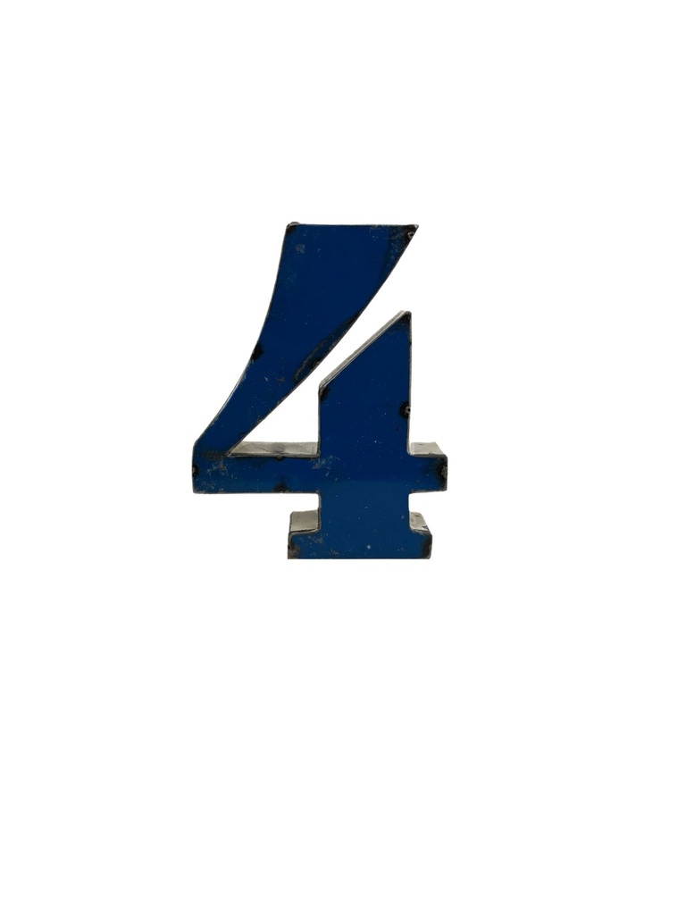 Lettre en Métal - '4' - Petite - 15 cm