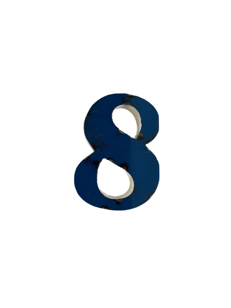 Lettre en Métal - '8' - Petite - 15 cm