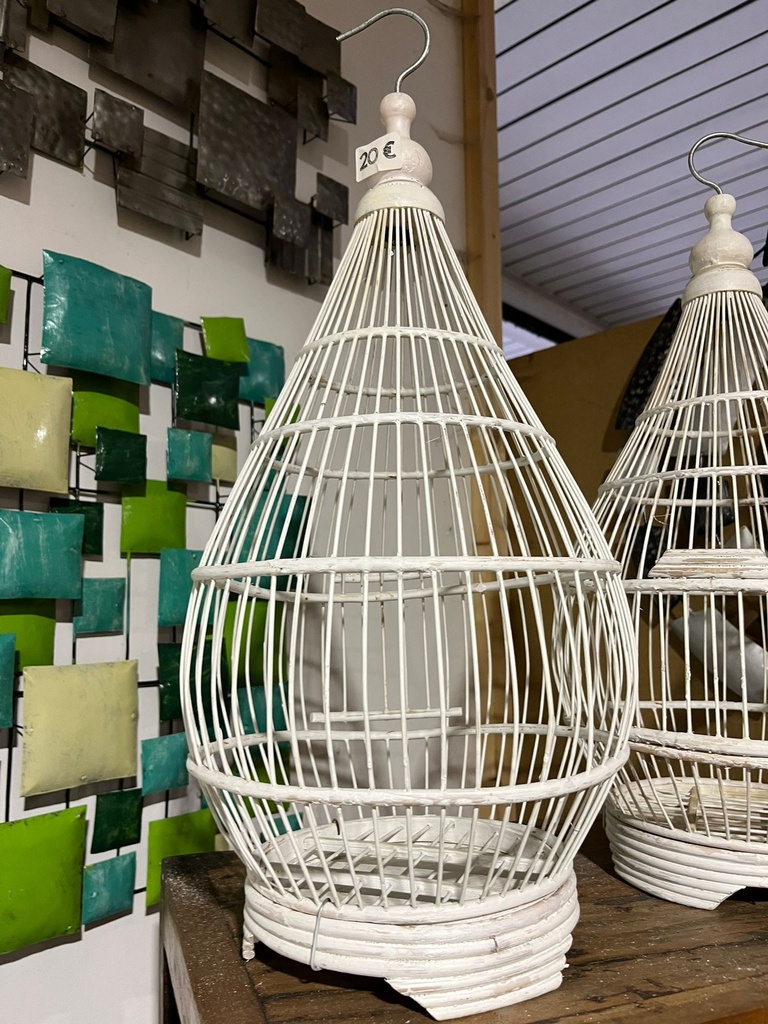 Cage à oiseau décorative - 60 x 30 x 30 cm