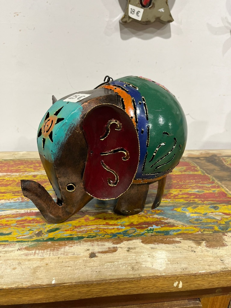 Éléphant Bronze - Photophore - 20 x 20 x 30 cm
