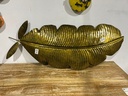 Décoration Murale "Feuille de Bananier" Dorée - 36 x 90 x 2 cm