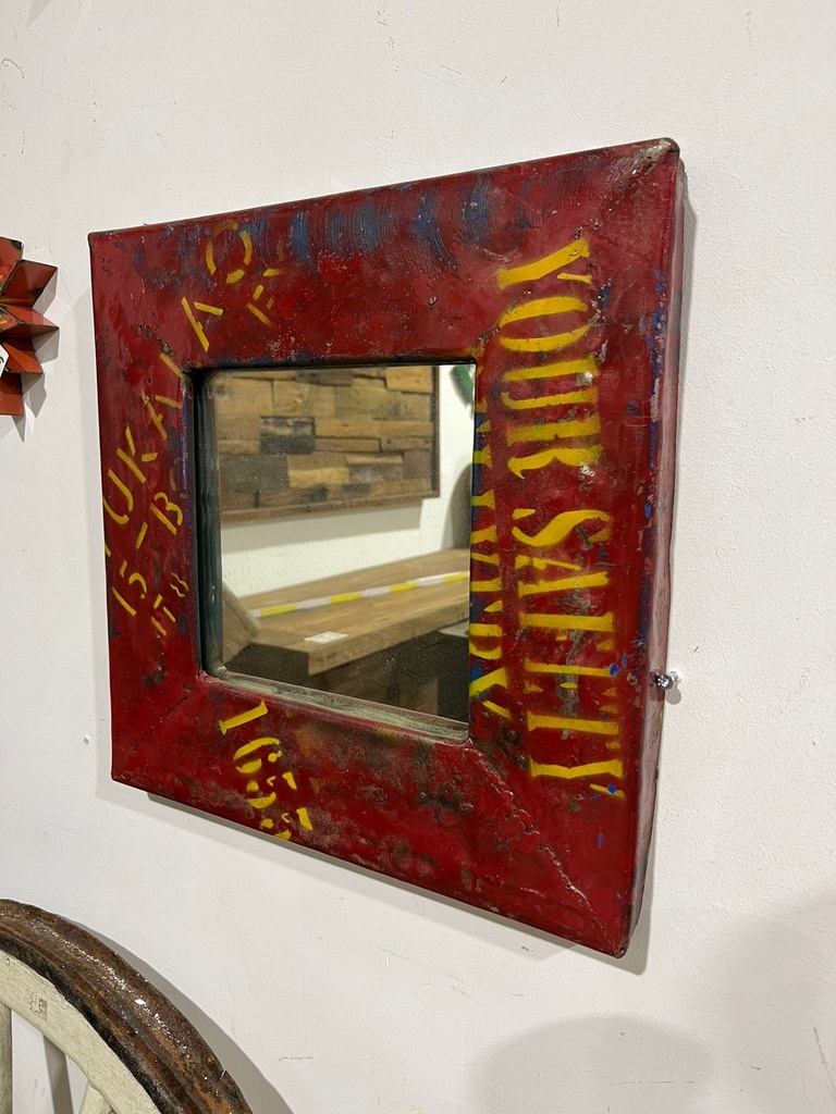 Miroir Carré Upcycling - 38 x 38 x 3 cm