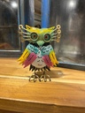 Hibou "Lunettes" Blanc - 14 x 10 x 4 cm