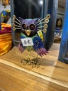 Hibou "Lunettes" Vert - 14 x 10 x 4 cm
