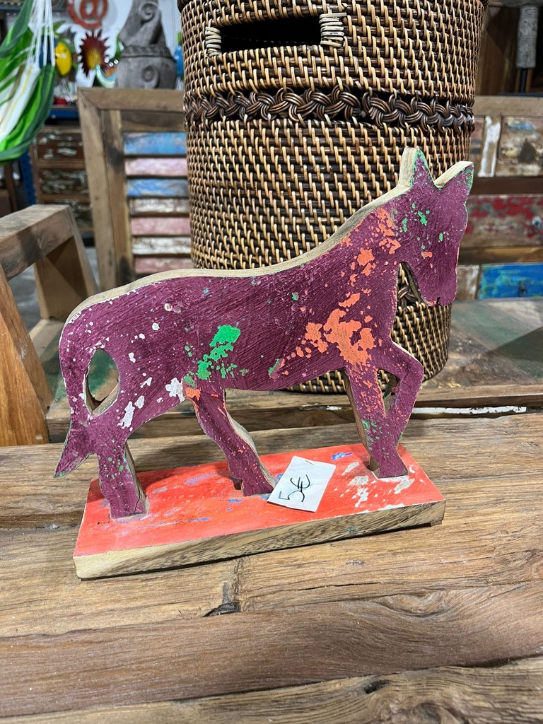 Cheval Mauve - 22 x 9 x 24 cm
