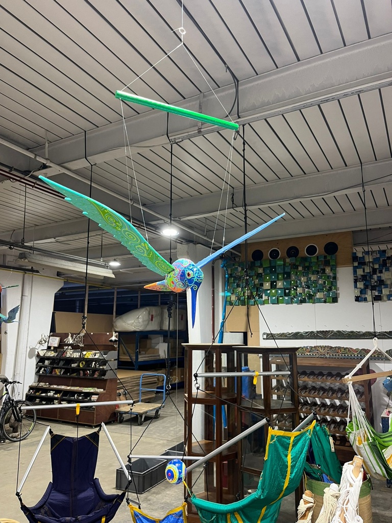 Mobile Oiseau Peint à la Main - 100 x 60 x 30 cm