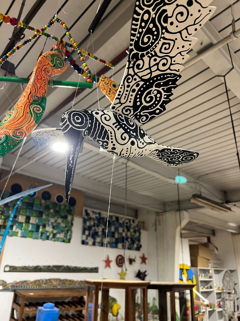 Mobile Oiseau Peint à la Main - 100 x 60 x 30 cm