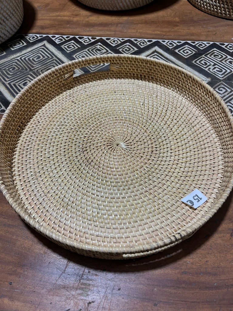 Plateau Vannerie avec Hanse - 7 x 41 x 41 cm