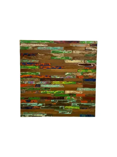 [2026-03-24-0083-A] Panneau Mural marqueté - 100 x 100 x 6 cm