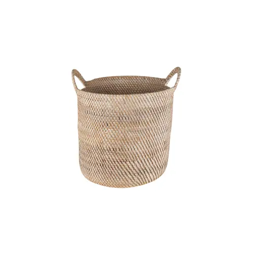 [2026-03-30-0018-A] Panier rond avec hanse - Medium - 40 x 34,5 x 34,5 cm
