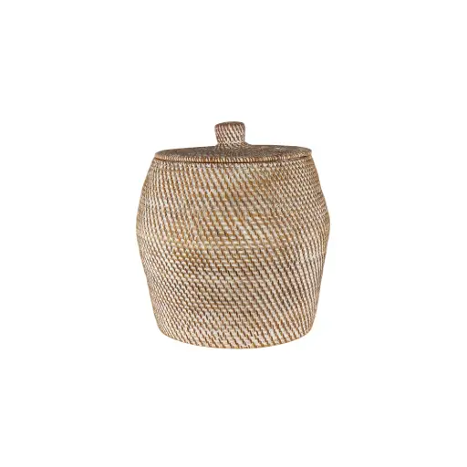 [2026-03-30-0022-A] Panier rond avec couvercle - 41 x 41 x 41 cm