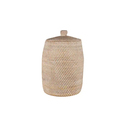 [2026-03-30-0027-A] Panier rond avec couvercle - 45 x 29 x 29 cm