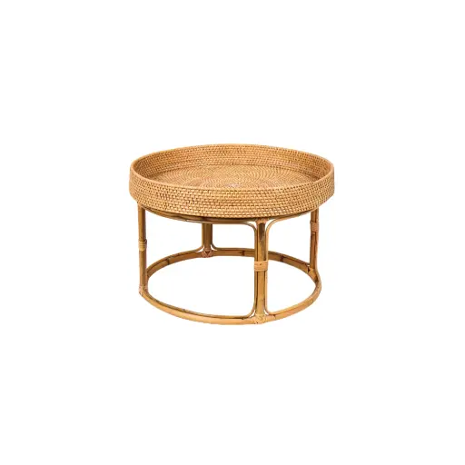 [2026-03-30-0070-A] Table basse ronde à rebord - Medium - 38 x 60 x 60 cm