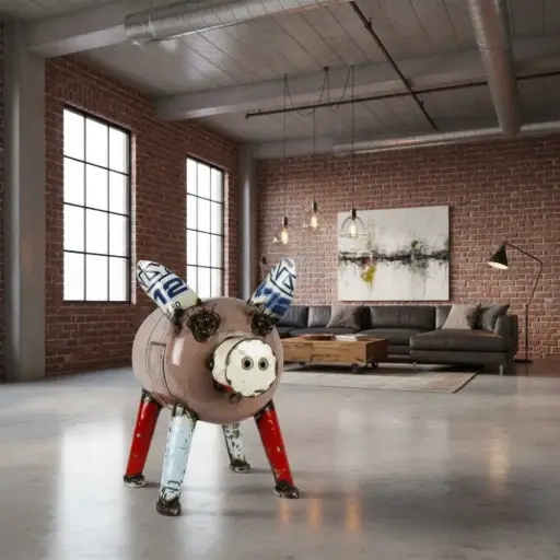 [2026-03-30-0079-A] Cochon - Upcycling - 46 x 29 x 40 cm