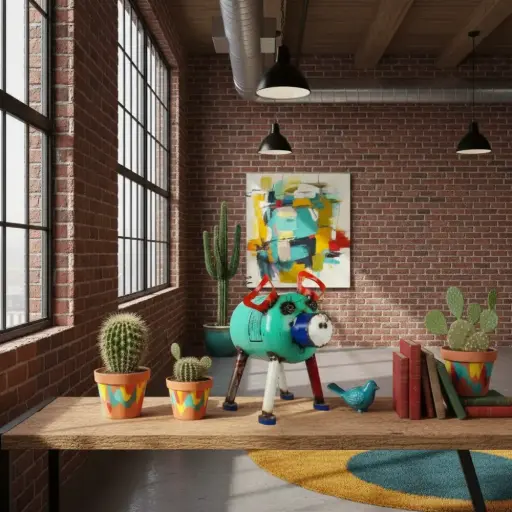 [2026-03-30-0081-A] Cochon - Upcycling - 57 x 30 x 42 cm