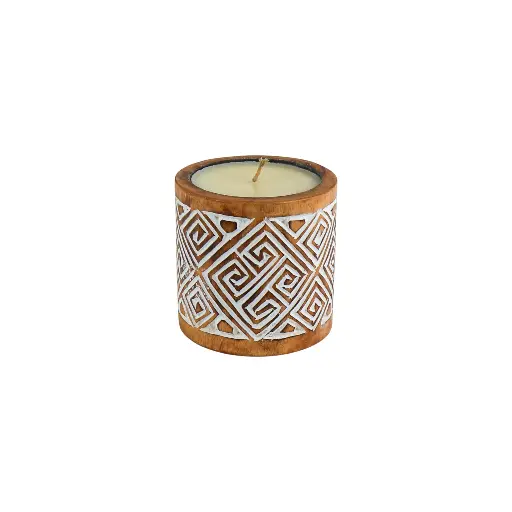 [2026-04-27-0017-A] Bougie Sculptée (Medium) - Natural - 15 x 15 x 15 cm