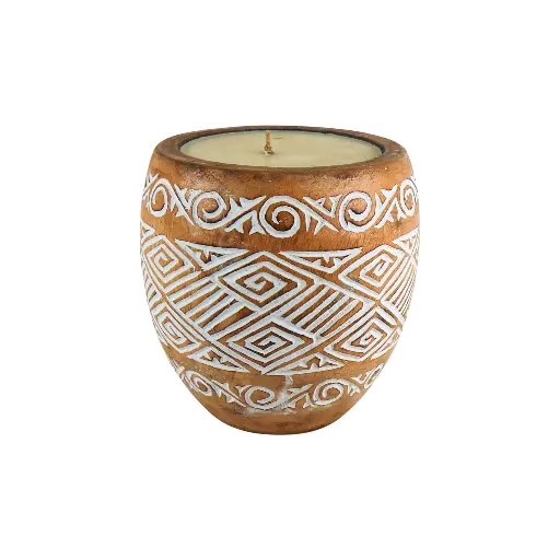 [2026-04-27-0021-A] Bougie Sculptée (Large) - Natural - 23 x 22 x 22 cm