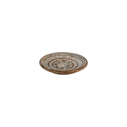 [2026-04-27-0027-A] Plat Décoratif Sculpté (Small) - Natural Burn - 6 x 30 x 30 cm