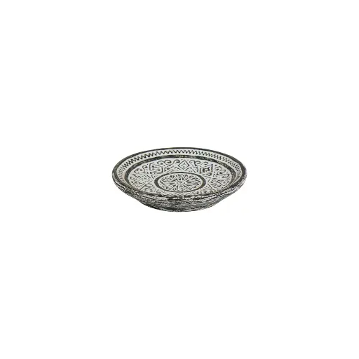 [2026-04-27-0029-A] Plat Décoratif Sculpté (Small) - Black Wash - 6 x 30 x 30 cm