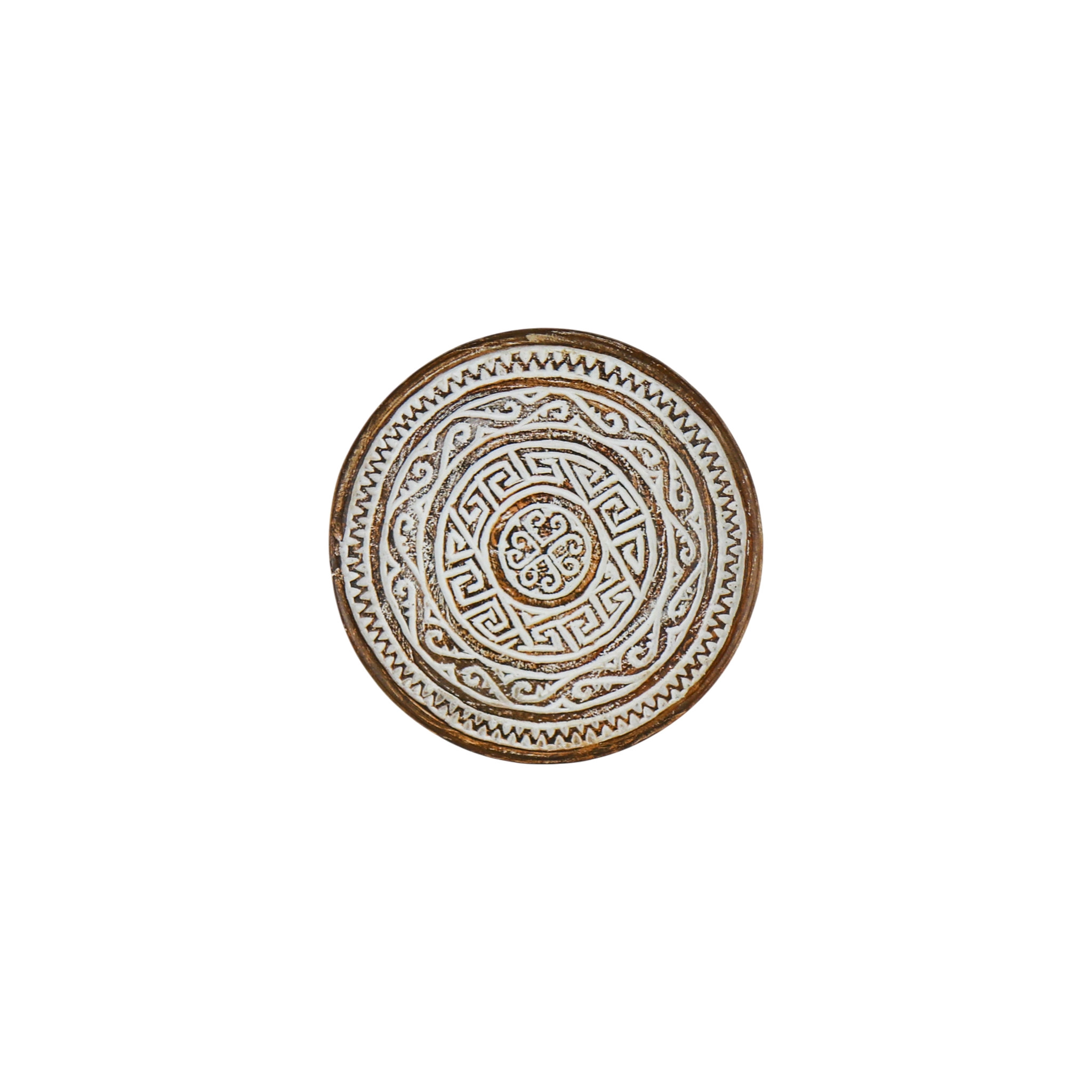 [2026-04-27-0035-A] Plat Décoratif Sculpté (Small) - Natural Burn - 6 x 30 x 30 cm