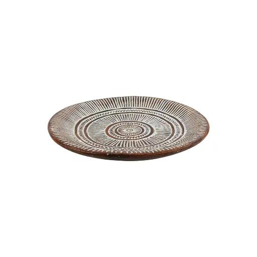 [2026-04-27-0042-A] Plat Décoratif Sculpté (Medium) - Natural - 9 x 50 x 50 cm