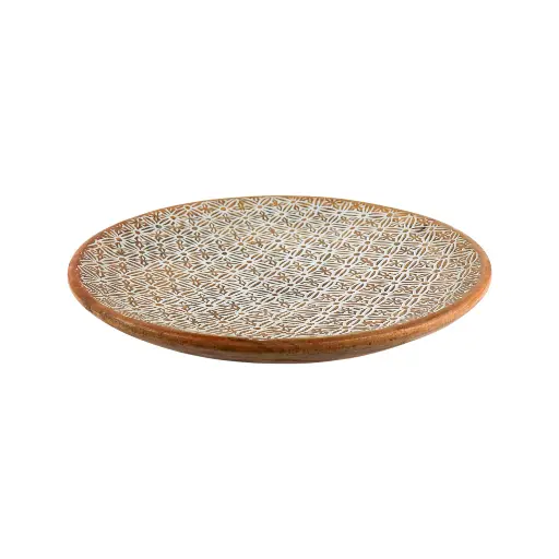 [2026-04-27-0055-A] Plat Décoratif Sculpté (Large) - Natural - 10 x 60 x 60 cm