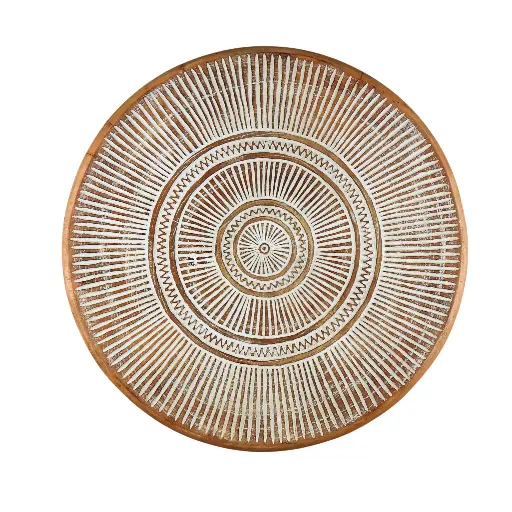 [2026-04-27-0057-A] Plat Décoratif Sculpté (Large) - Natural - 10 x 60 x 60 cm