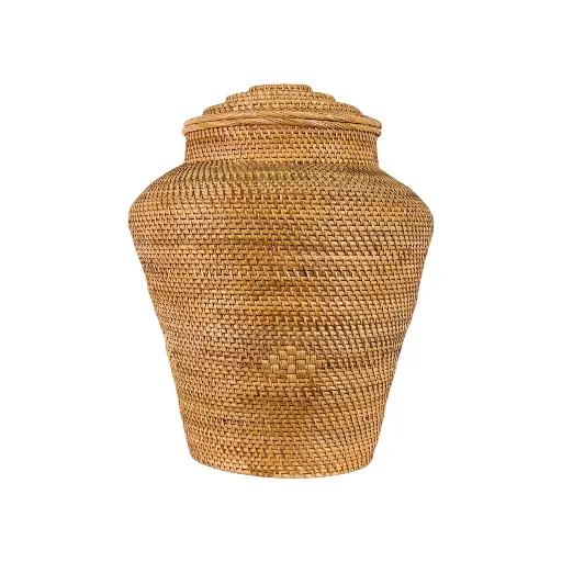 [2026-09-30-0041-A] Panier rond avec couvercle - 60 x 52 x 52 cm