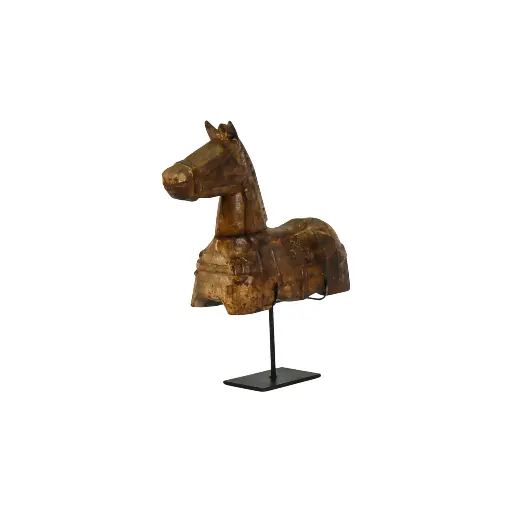 [2026-09-30-0094-A] Cheval sur Socle - 35 x 33 x 10 cm