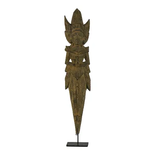 [2026-09-30-0102-A] Statue - Danceur Balinais sur Socle - 58 x 11 x 7 cm