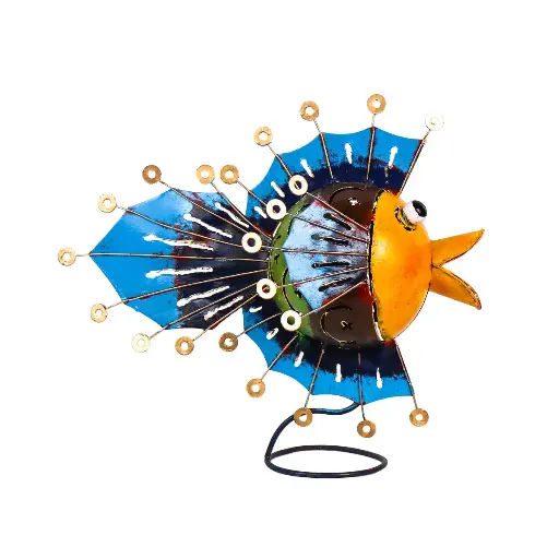 Poisson sur Pied - Œillet - 31 x 20 x 38 cm