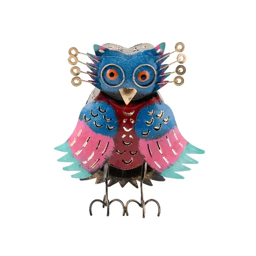 Hibou Lunette - 15 x 12 x 6 cm