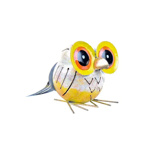 Hibou Grand Yeux - 14 x 13 x 15 cm