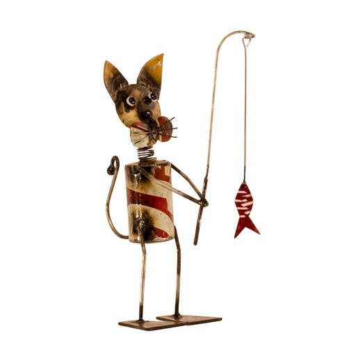 [ANFISHUP22-CAT-C] Animal Pêcheur - Chat - 22 x 20 x 8 cm