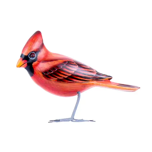 [BIRDW10-CARD-C] Oiseau - Cardinal Rouge - 10 x 11,5 x 4 cm